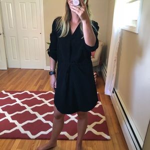 Black shirt dress